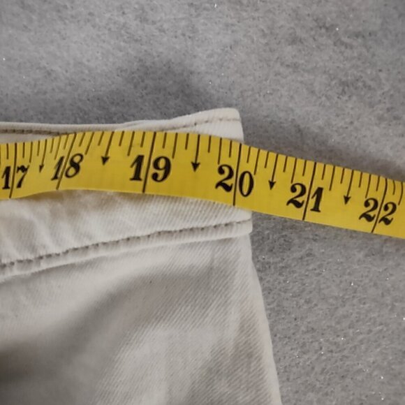 Abercrombie & Fitch The Ankle Straight Ultra High Rise Cotton White Jeans Sz 35 - Picture 7 of 11